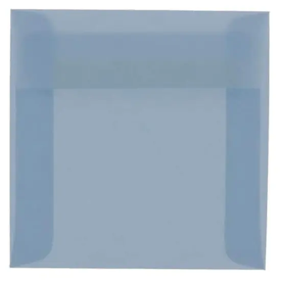 JAM Paper 6" x 6" Translucent Vellum Invitation Envelopes, 50ct. Surf Blue {1}