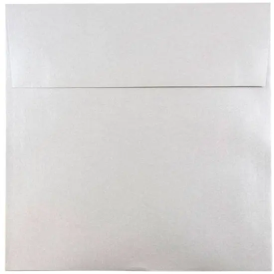 JAM Paper 8.5" x 8.5" Square Premium Invitation Envelopes, 25ct. Metallic Silver Stardream {1}