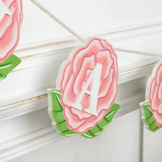 Glitzhome&reg; Wooden Happy Mothers Day Garland Set {5}