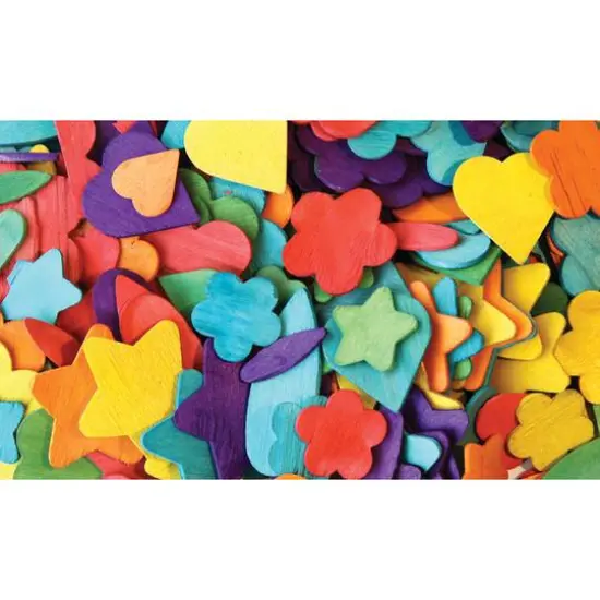 Creativity Street&reg; Wood Party Shapes, 3 Packs of 200 {3}