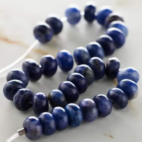 Blue Sodalite Rondelle Beads, 6mm by Bead Landing&trade; {3}