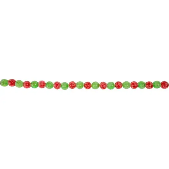 6ft. Red & Green Glittered Candy Drop Christmas Garland {1}