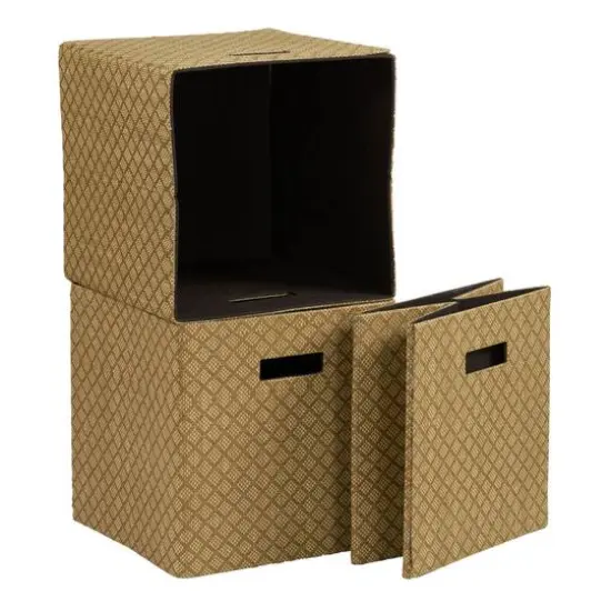 Household Essentials Woven Paper Storage Cube Basket Set {11}