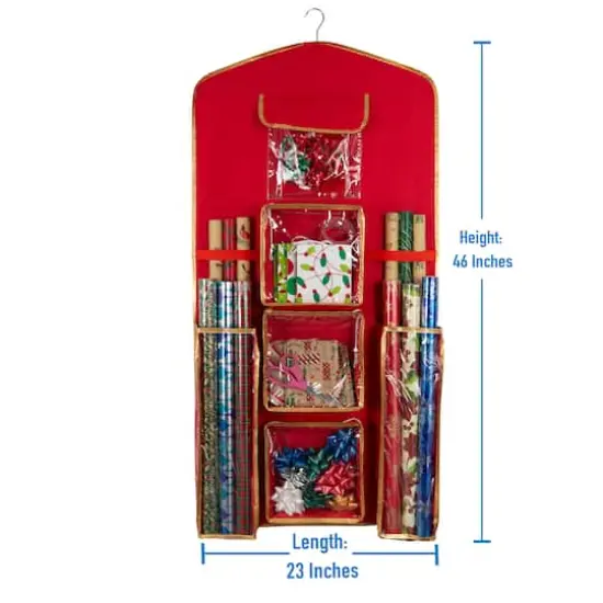 Simplify 8 Compartment Hanging Holiday Gift Wrap Organizer {6}