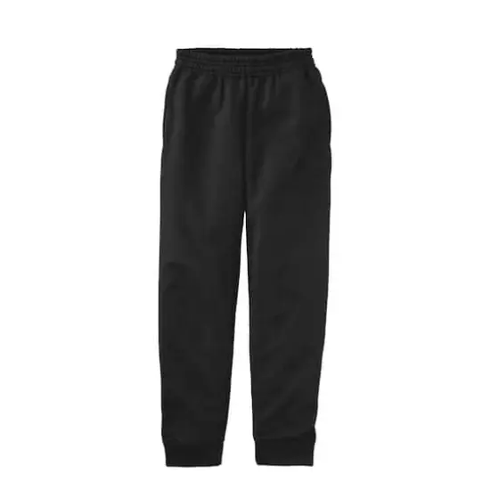 Port & Company&reg; Youth Core Fleece Jogger Jet Black {1}
