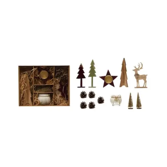 Hello Honey&reg; 13 Piece Faux Fur & Star Candle & Woodland Icons Candle GardenKit {1}