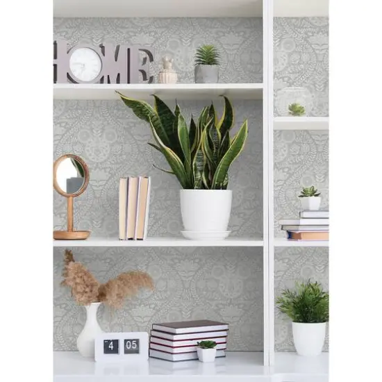 RoomMates Disney® Mickey Mouse Block Print Peel & Stick Wallpaper Grey {5}