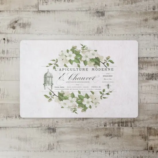 French Beekeeper Floral 27" x 18" Floor Mat {3}