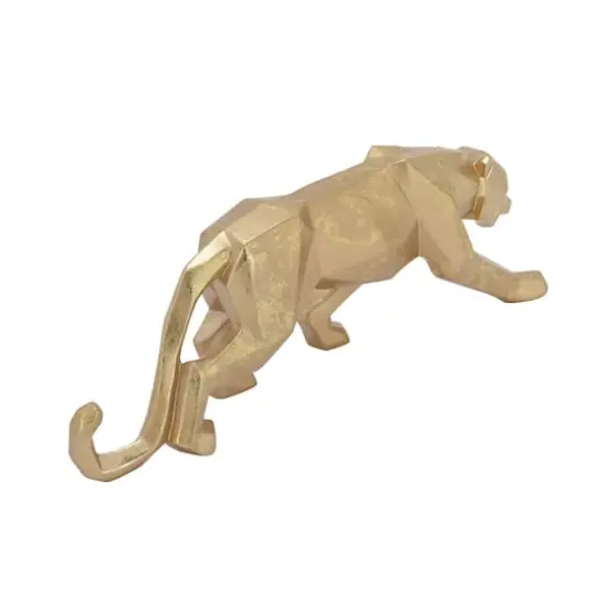 CosmoLiving by Cosmopolitan 18" Gold Leopard Sculpture {3}