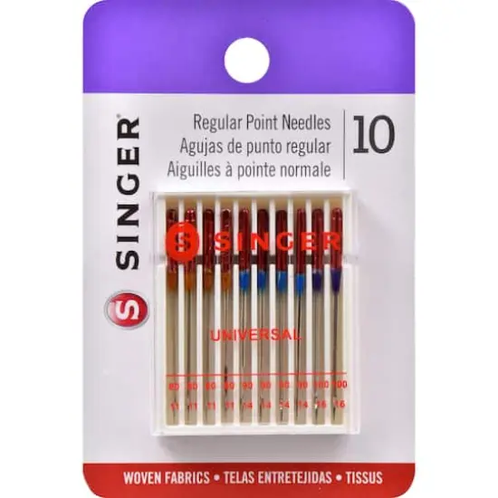 SINGER&reg; Universal Regular Point Machine Needles, 10ct. {1}