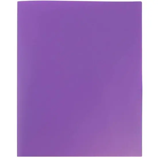 JAM Paper 9.5" x 11.5" Plastic 2 Pocket School POP Folders, 6ct. Purple {7}