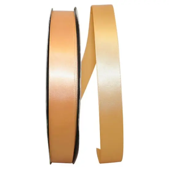 JAM Paper 7/8" x 100yd. Satin Single Face Ribbon Gold {1}