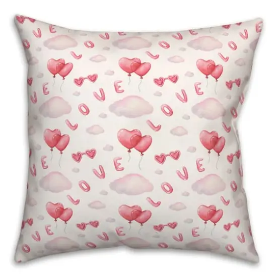 Love Balloon Pattern 18" x 18" Indoor / Outdoor Pillow {1}