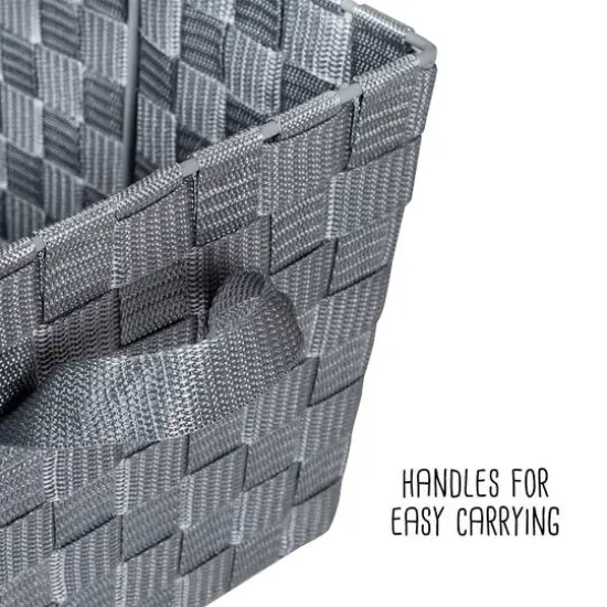 Honey Can Do Silver Woven Storage Baskets with Handles, 2ct. {3}