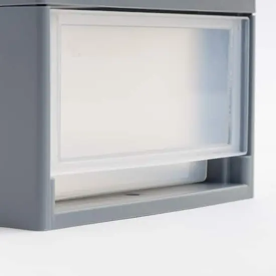 IRIS&reg; 6qt. Gray Stackable Storage Bin with Clear Drawer {6}