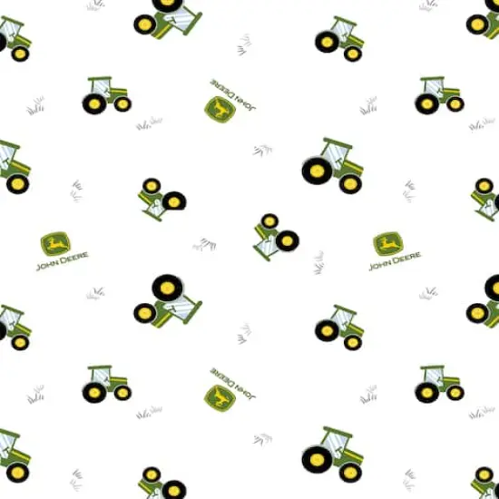 John Deere&reg; Nursery Tractor Toss Cotton Fabric {1}