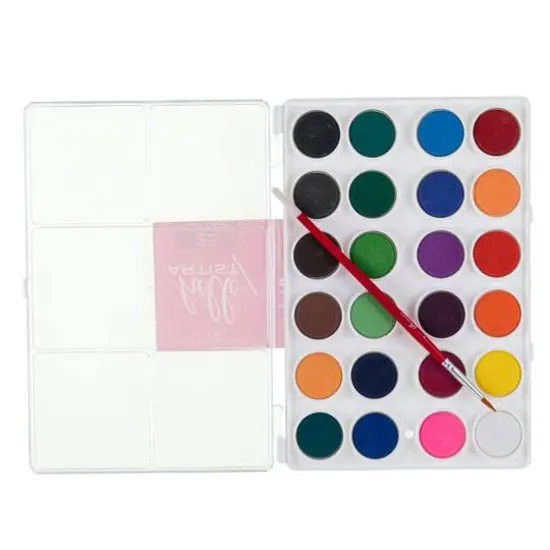 Hello, Artist!&reg; 24-Color Watercolor Cake with Brush Set {8}