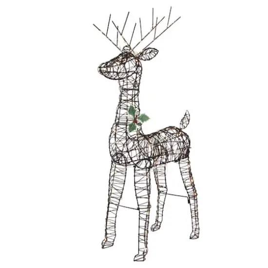 45.5" LED Rattan Deer Outdoor Christmas D&eacute;cor {3}