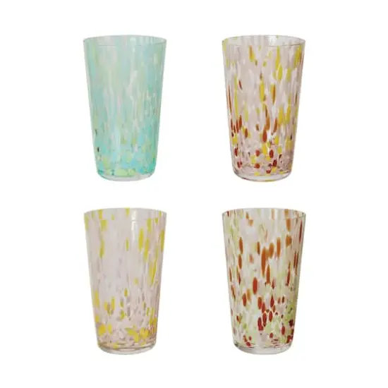 Hello Honey&reg; Round Varied Multicolor Drinking Glass Set {3}