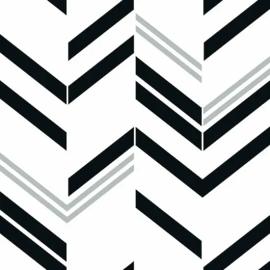 RoomMates Chevron Stripe Peel & Stick Wallpaper Black and Gray {1}