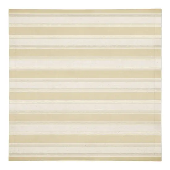 Stripe Cotton Twill Napkin Yellow {1}