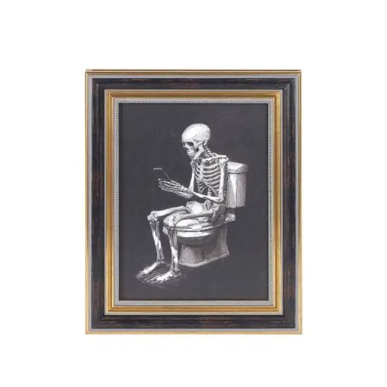 8" x 10" Skeleton with Toilet Wall D&eacute;cor by Ashland&reg; {1}