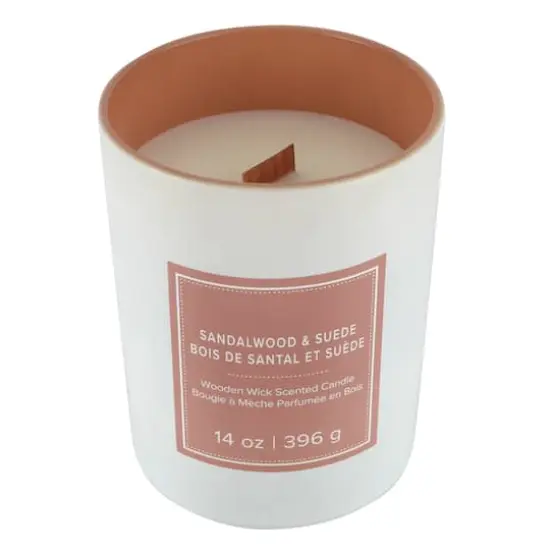 14oz. Wooden Wick Scented Candle by Ashland&reg; Sandalwood and Suede {3}
