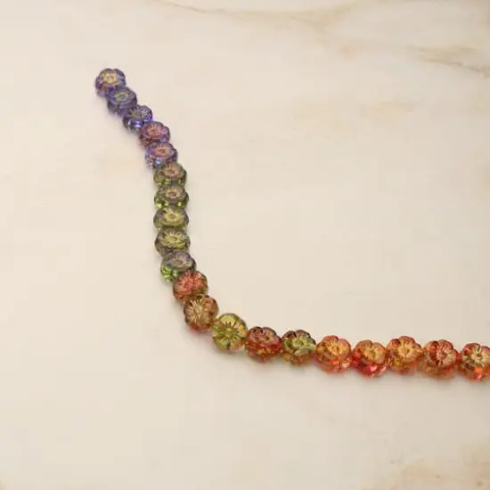 Sun Daisies Czech Glass Flower Beads, 8.6mm by Bead Landing™ {6}