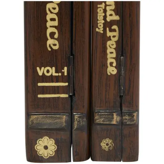 Brown War & Peace Storage Faux Book Box Set {11}