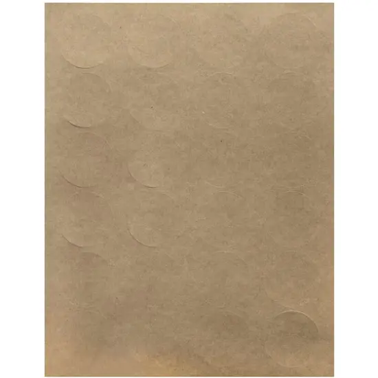 JAM Paper Circular Seal & Rectangular Mailing Address Label Combo Set Brown Kraft {7}