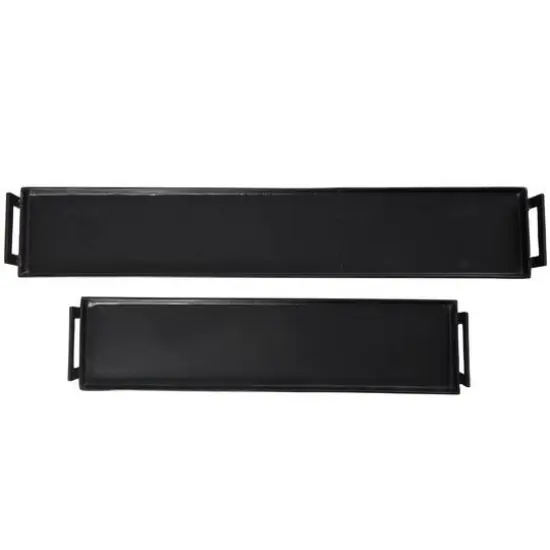 Black Modern Aluminum Nesting Tray Set {5}