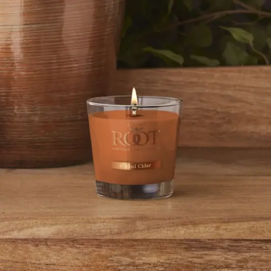 Root Candles 6.3oz. Small Scented Honeycomb Veriglass Jar Candle Mulled Cider {3}