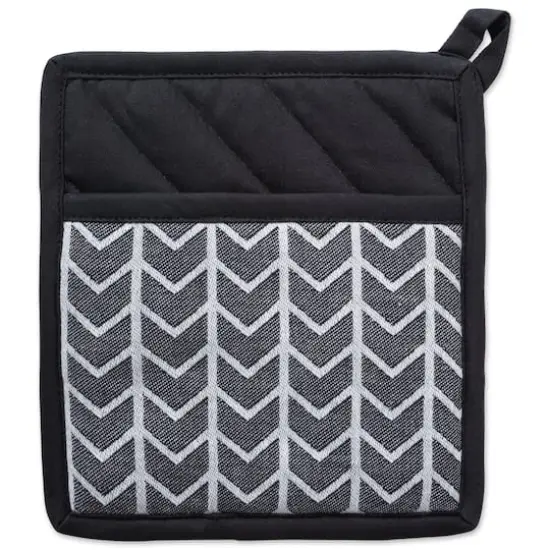DII&reg; Black & White Herringbone Potholder (Set of 2) {8}