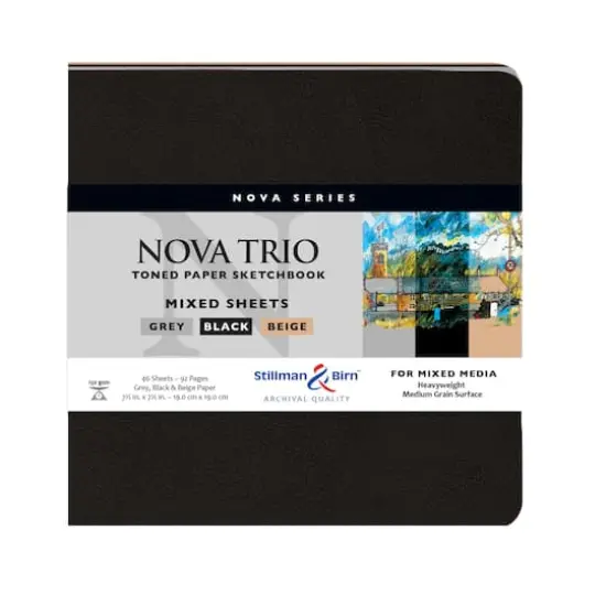 Stillman & Birn&trade; Nova Series Soft-Cover 3 Color Mixed Media Sketchbook, 7.5" x 7.5" {1}