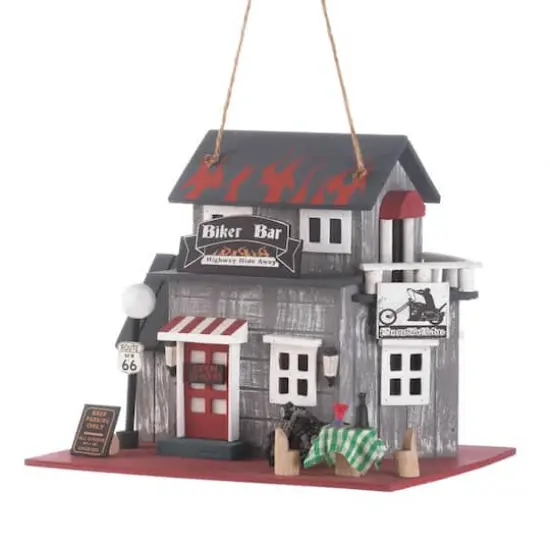 9'' Route 66 Biker Bar Birdhouse {1}