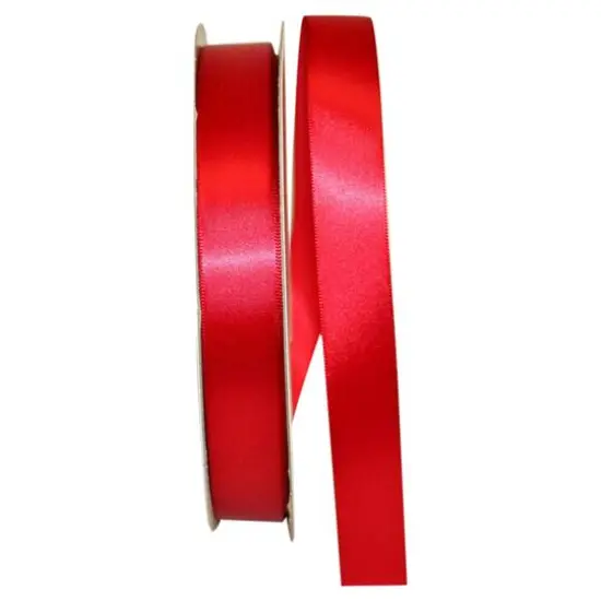 JAM Paper 7/8" x 100yd. Satin Single Face Ribbon Red {1}