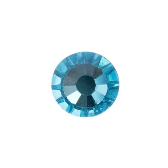 John Bead Crystal Lane SS30 Glass Round Flatback Rhinestones, 72ct. Aquamarine {3}