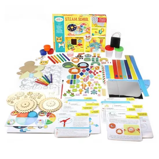 Bright Stripes Let's Craft S.T.E.A.M. School Deluxe Studio Science Activity Kit {1}