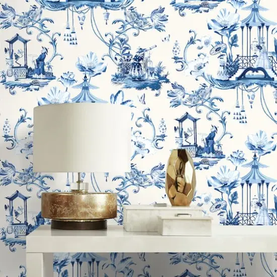 Harrison Howard East of the Moon Delft Peel & Stick Wallpaper {6}
