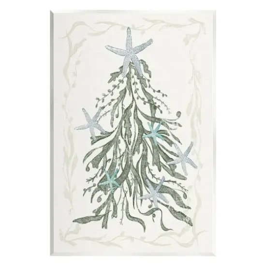 Stupell Industries Nautical Christmas Tree Sea Life Wall Plaque Art {1}