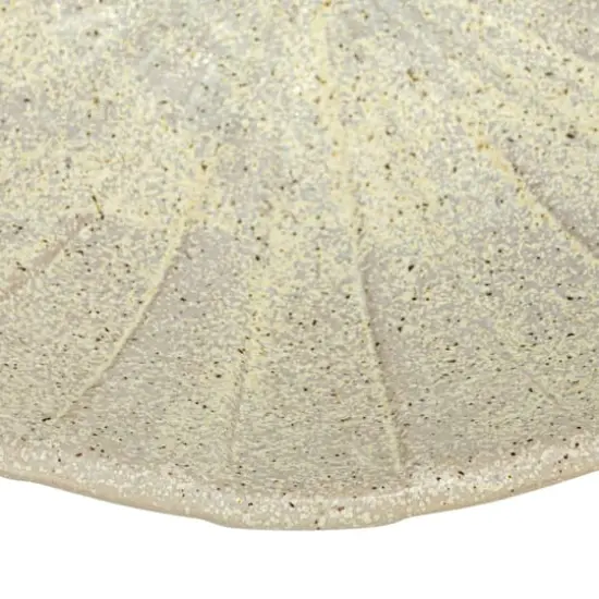 Hello Honey&reg; 10.25" Tan Reactive Glaze Debossed Stoneware Footed Bowl {6}