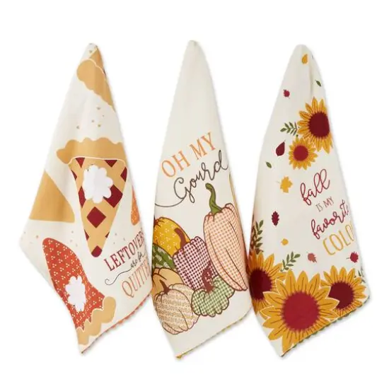 DII&reg; Thanksgiving Printed Dishtowel Set {1}