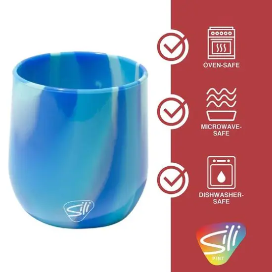 Silipint&reg; 12oz. Hippie Hops & Arctic Sky Silicone Stemless Wine Glasses, 4ct. {3}
