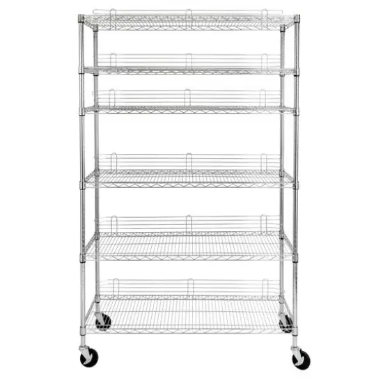 Honey Can Do Chrome 6-Tier Heavy-Duty Adjustable Shelving Unit {1}