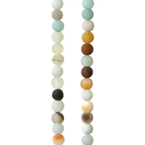 Multicolor Matte Amazonite Round Beads by Bead Landing&trade; {1}
