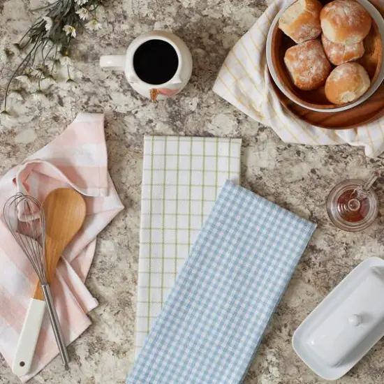 DII&reg; Garden Plaids Dishtowel Set {10}