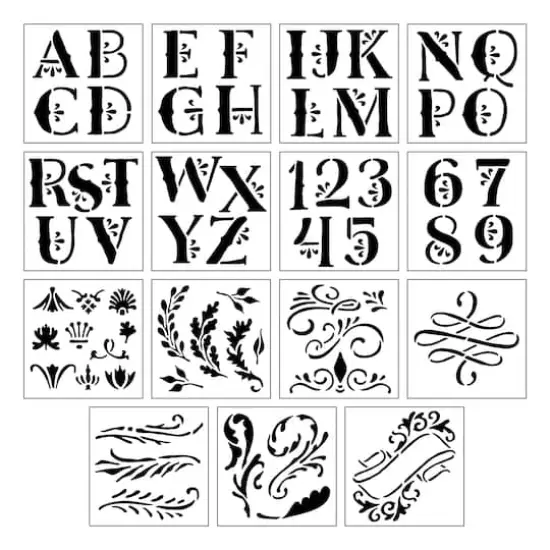 Alphabet Decorative Fonts by Craft Smart&reg;, 12" x 12" {1}