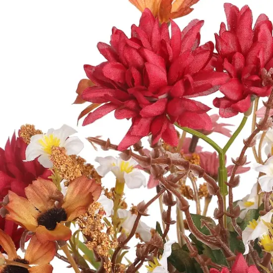 15" Mum Mix Deluxe Bush by Ashland&reg; Red/Orange {3}