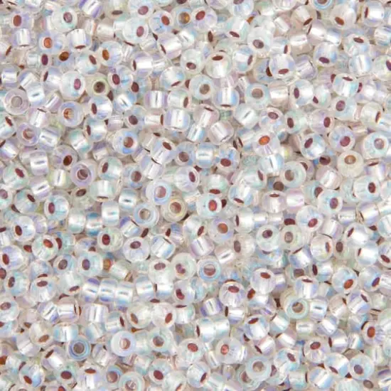 Miyuki&reg; 11/0 Glass Seed Beads, 22g Crystal Silver Lined AB {1}