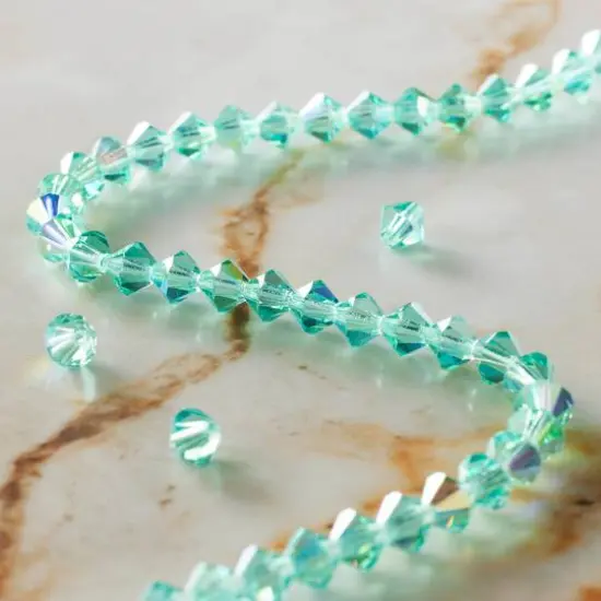 Preciosa Glass Crystal Bicone Beads, 6mm by Bead Landing&trade; Caribbean Sea AB {3}